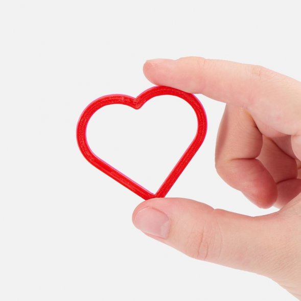 Подвеска Contour, 3D-печать на заказ, сердце 