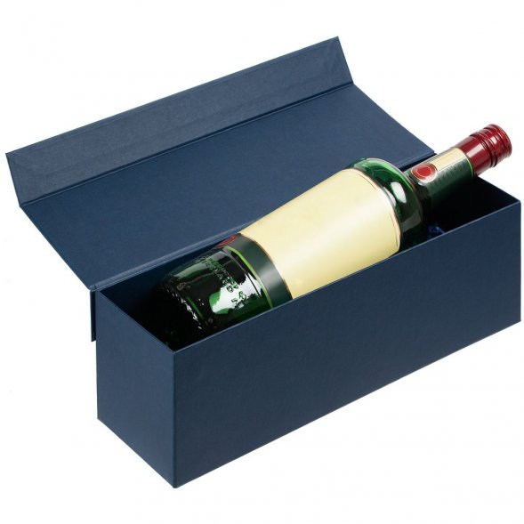 Коробка под бутылку Color Jacket, синяя 