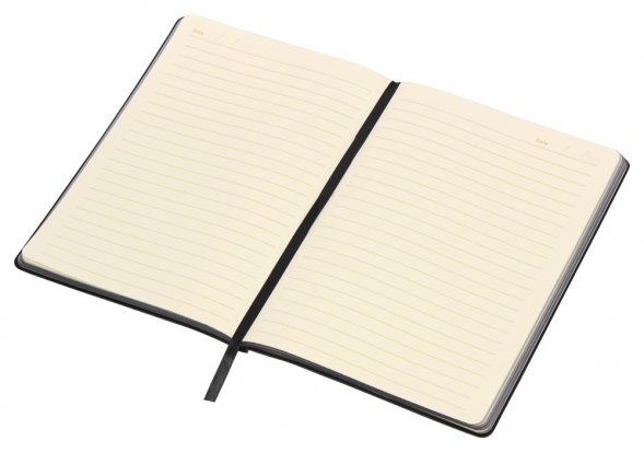 Блокнот А5 Fabrizio, 80 листов, цветной срез, черный 