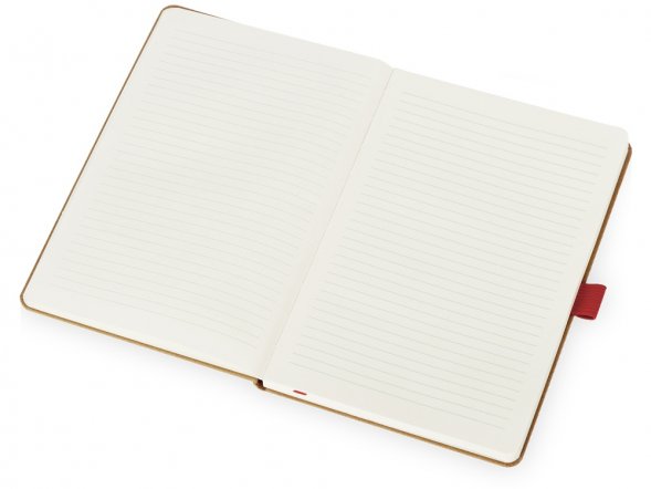 Блокнот Sevilia Hard, твердая обложка из крафта A5, 80 листов, крафтовый/красный 