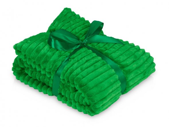 Плед Wave флисовый, зеленый 