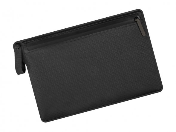 Органайзер On clouds двумя отделениями из нейлона 250х170 мм (в инд. пакетике), серый/черный 