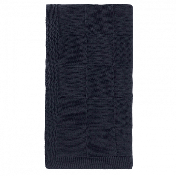 Плед Cella вязаный, синий (без подарочной коробки) 