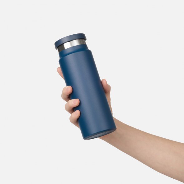 Термобутылка вакуумная герметичная Allegra, синяя 