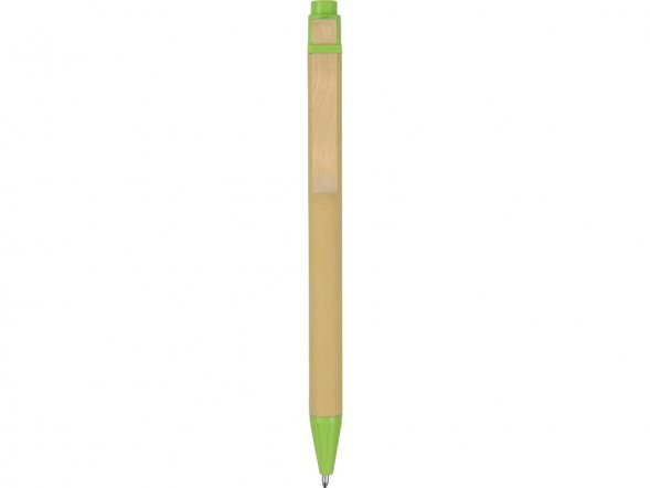 Ручка шариковая Salvador, натуральный/зеленый, черные чернила 