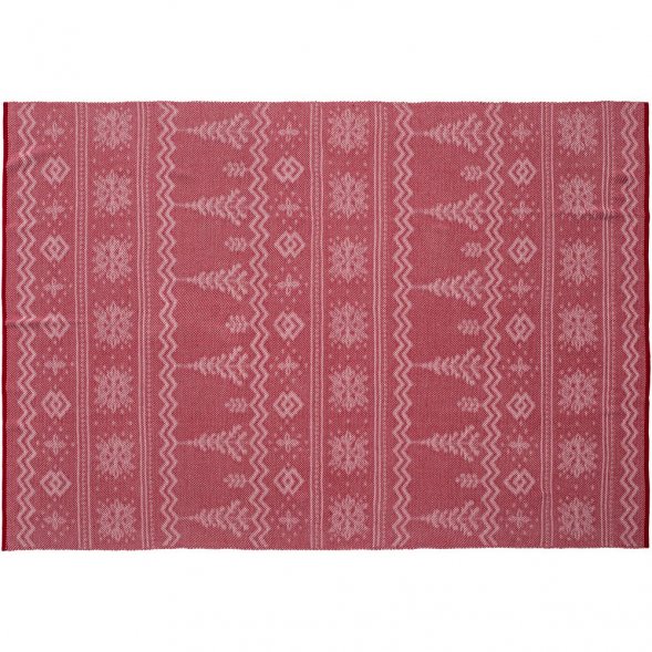 Плед Elnik, красный с молочно-белым 