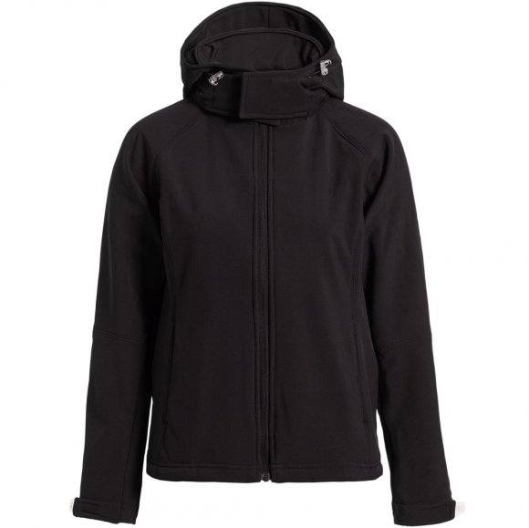Куртка женская Hooded Softshell черная 