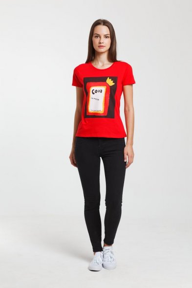 Футболка женская «Сода», красная 