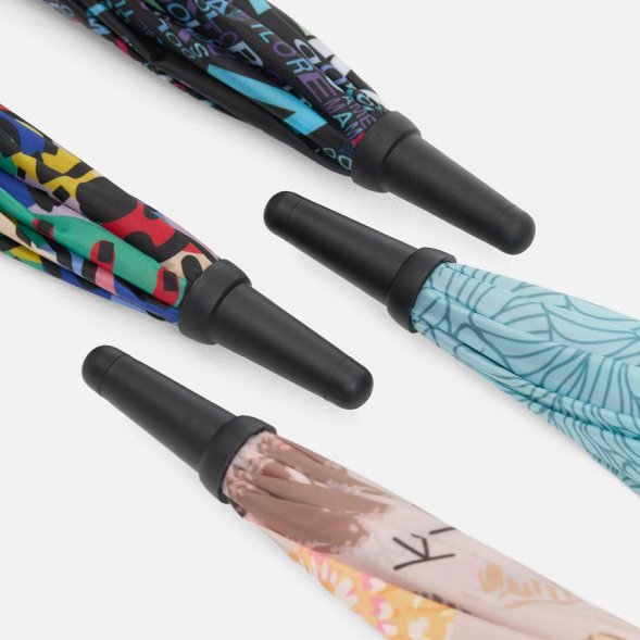 Зонт-трость Undercolor с полной запечаткой на заказ, с голубыми спицами 