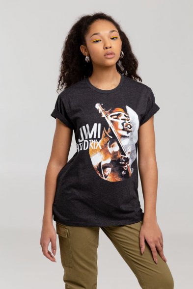 Футболка «Меламед. Jimi Hendrix», черный меланж 
