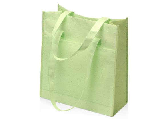 Сумка-шоппер Wheat из переработанного пластика 80gsm, 30.5*33*12.5cm, зеленый 