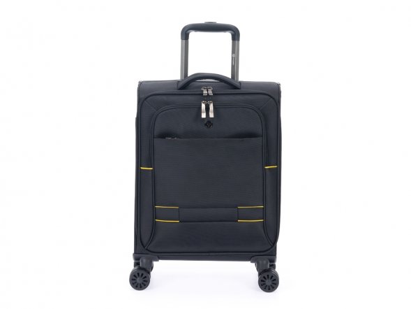 Чемодан TORBER Brosno, чёрный, нейлон 600D, 36,5 х 14 х 54 см, 32 л 