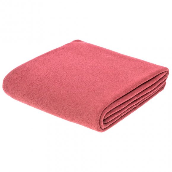 Флисовый плед Warm&Peace XL, розовый (коралловый) под нанесение