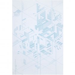 Плед Winterflake, бело-голубой с люрексом