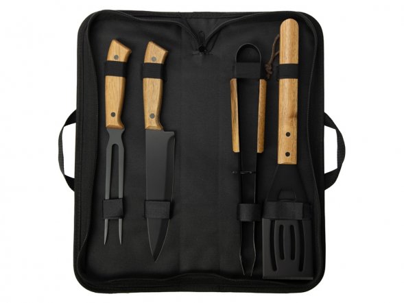 BBQ набор из акации, черный (P) 