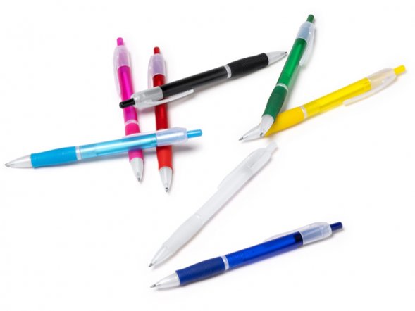 Ручка пластиковая шариковая ONTARIO, желтый 