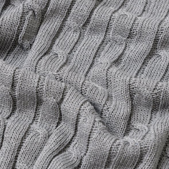 Плед Fado вязаный, серый (без подарочной коробки) 