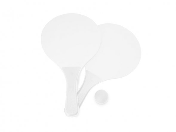 Набор FEROE для игры на пляже (2 ракетки и мячик), белый 