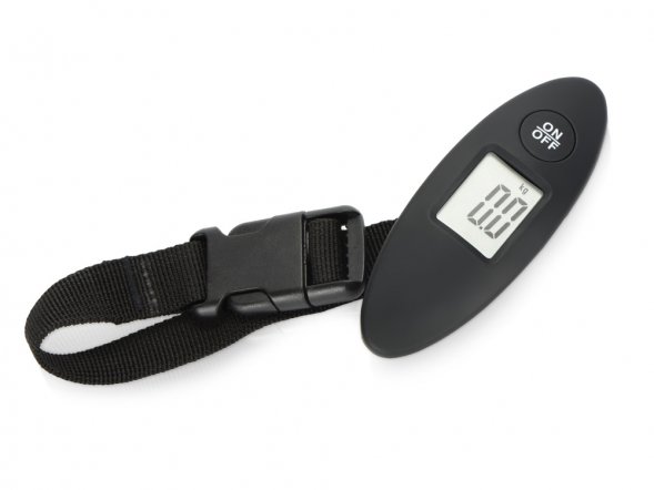 Багажные весы с покрытием soft touch Gravity, черный 