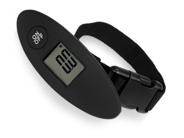 Багажные весы с покрытием soft touch Gravity, черный 