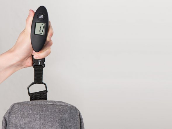 Багажные весы с покрытием soft touch Gravity, черный 