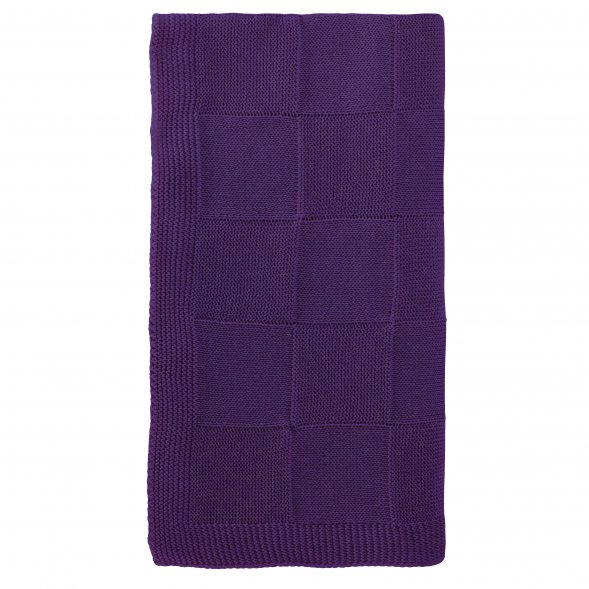 Плед Cella вязаный, фиолетовый (без подарочной коробки) 