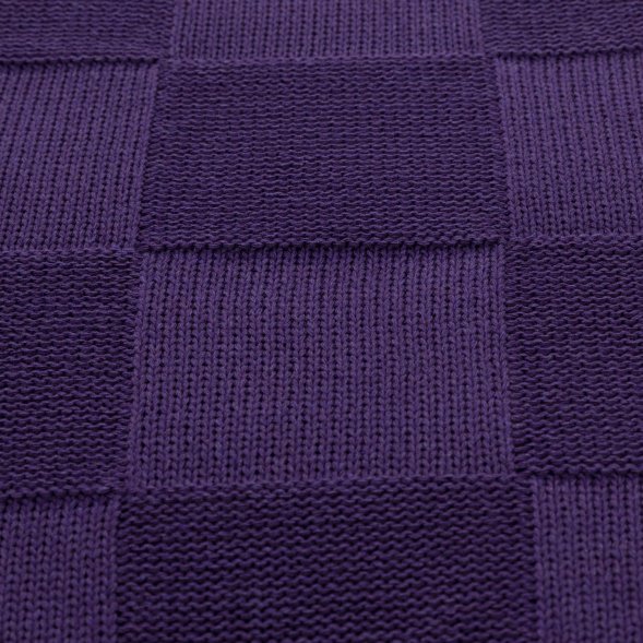 Плед Cella вязаный, фиолетовый (без подарочной коробки) 