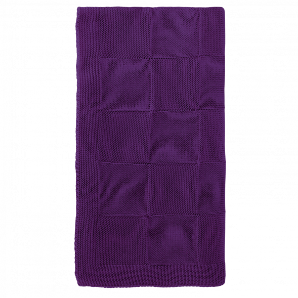 Плед Cella вязаный, фиолетовый (без подарочной коробки) 