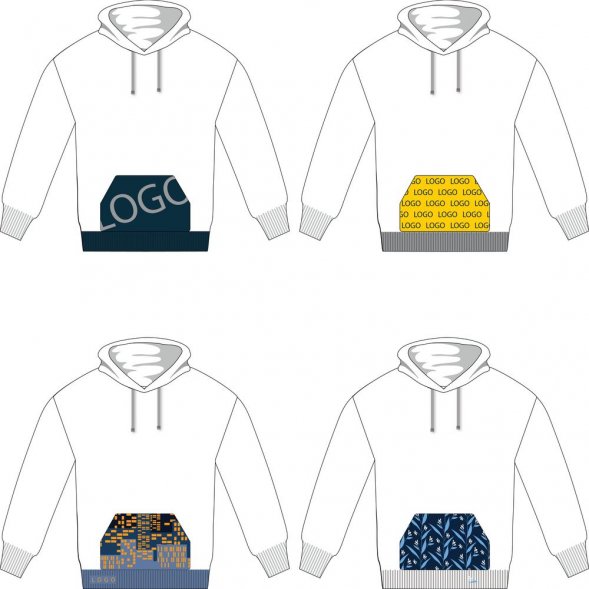 Вязаный карман-кенгуру на заказ Рaosy 