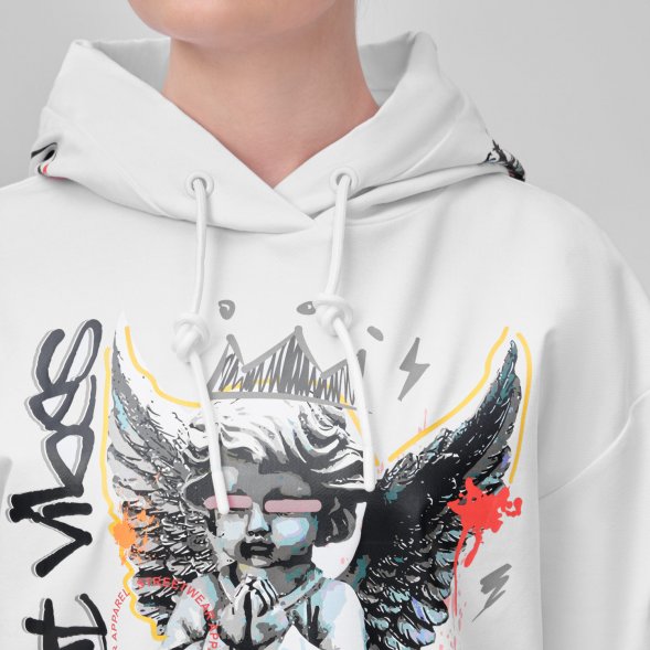 Худи с капюшоном ALEX белый Moscow 