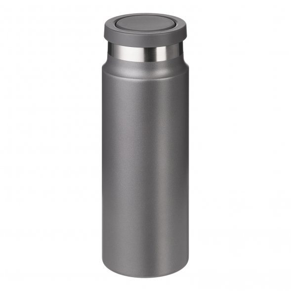 Термобутылка вакуумная герметичная Allegra, глянцевая серая 