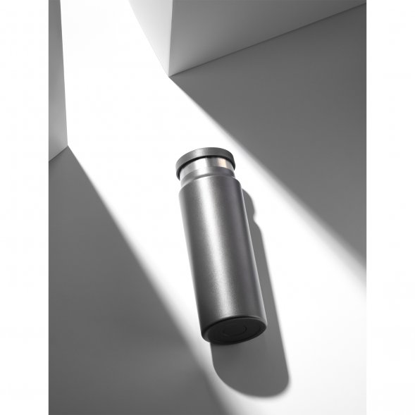 Термобутылка вакуумная герметичная Allegra, глянцевая серая 