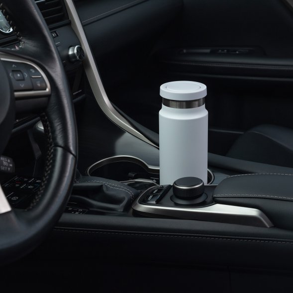 Термобутылка вакуумная герметичная Allegra, глянцевая серая 