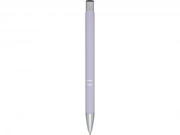 Шариковая кнопочная ручка Moneta с матовым антискользящим покрытием, лиловый