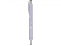 Шариковая кнопочная ручка Moneta с матовым антискользящим покрытием, лиловый