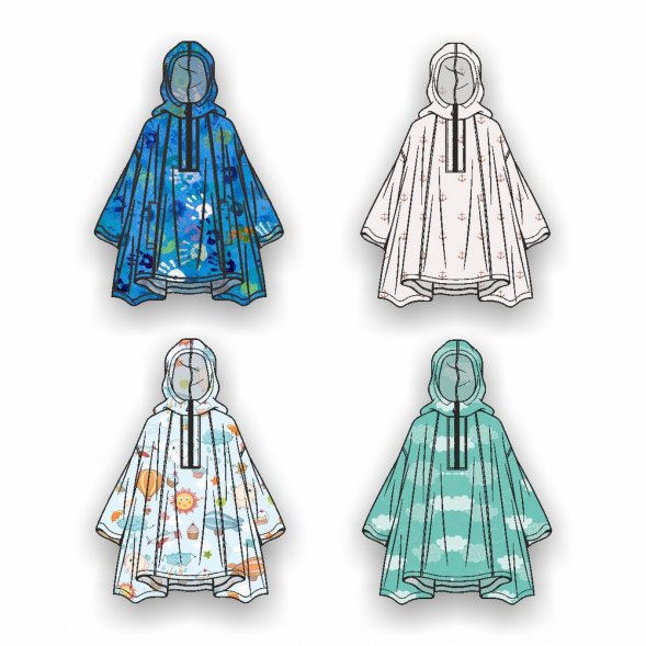 Дождевик-пончо детский AquaStop Kids на заказ 