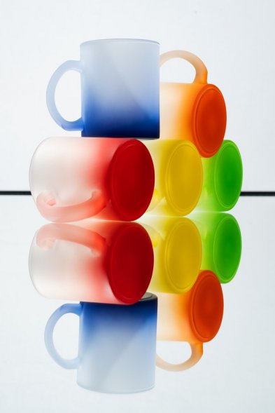 Кружка Grade Fade для сублимационной печати, матовая, синяя 