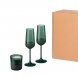 Подарочный набор свеча + 2 бокала для шампанского Emerald, зеленый 