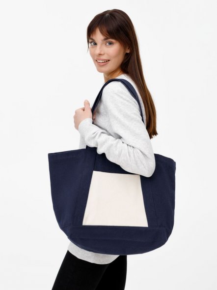 Шопер Shophop, синий с неокрашенным 