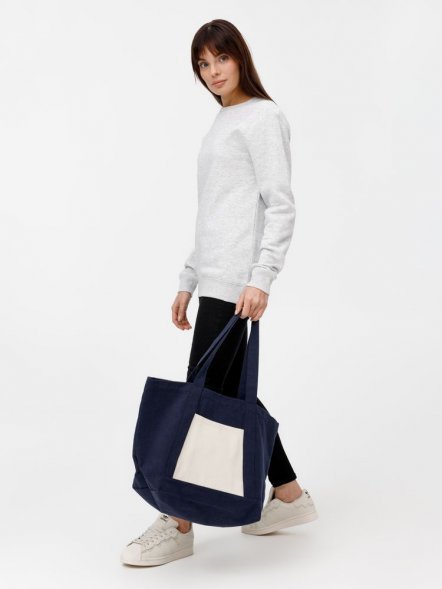 Шопер Shophop, синий с неокрашенным 