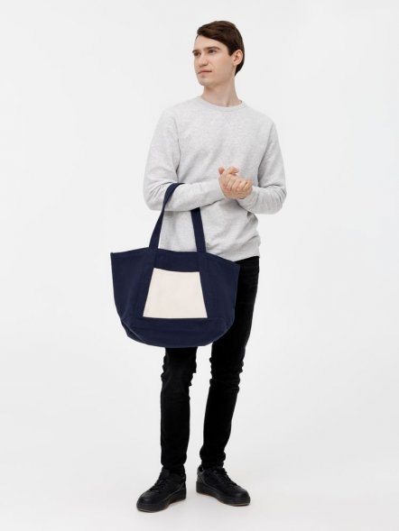 Шопер Shophop, синий с неокрашенным 