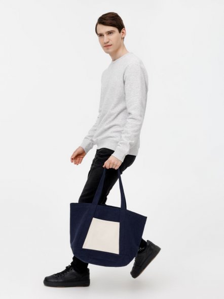 Шопер Shophop, синий с неокрашенным 