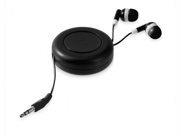 Наушники Reely с выдвижным проводом, черный 
