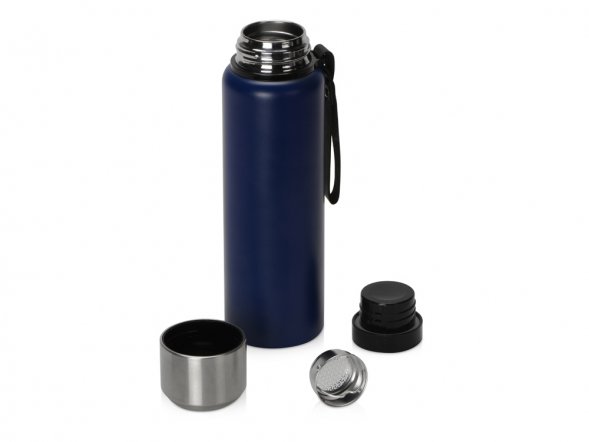 Вакуумный термос Story c покрытием powder, темно-синий (P) 