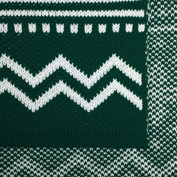 Плед Elnik, зеленый с молочно-белым 