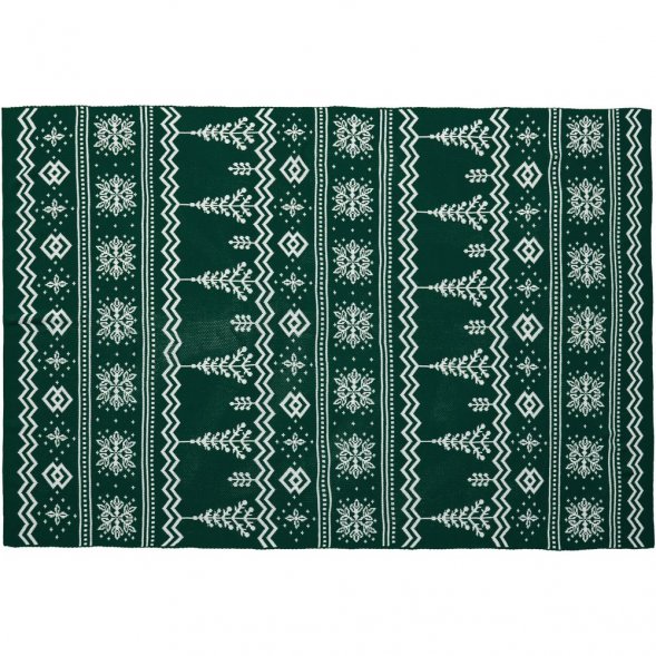 Плед Elnik, зеленый с молочно-белым 