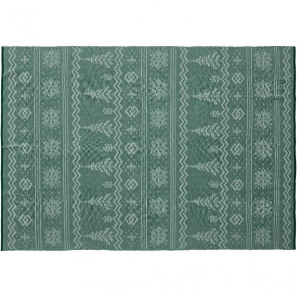 Плед Elnik, зеленый с молочно-белым 