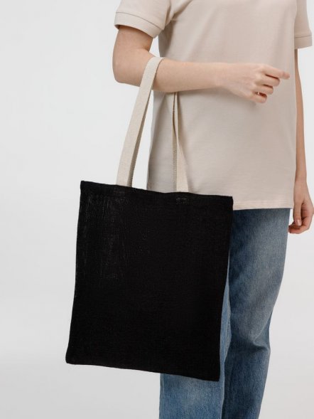 Холщовая сумка на плечо Juhu, черная 