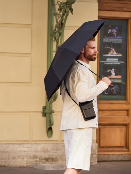 Зонт складной Cloudburst в подарочной упаковке, черный 