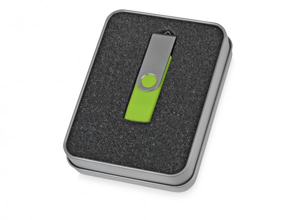 Подарочная коробка для флеш-карт Сиам, серебристый 